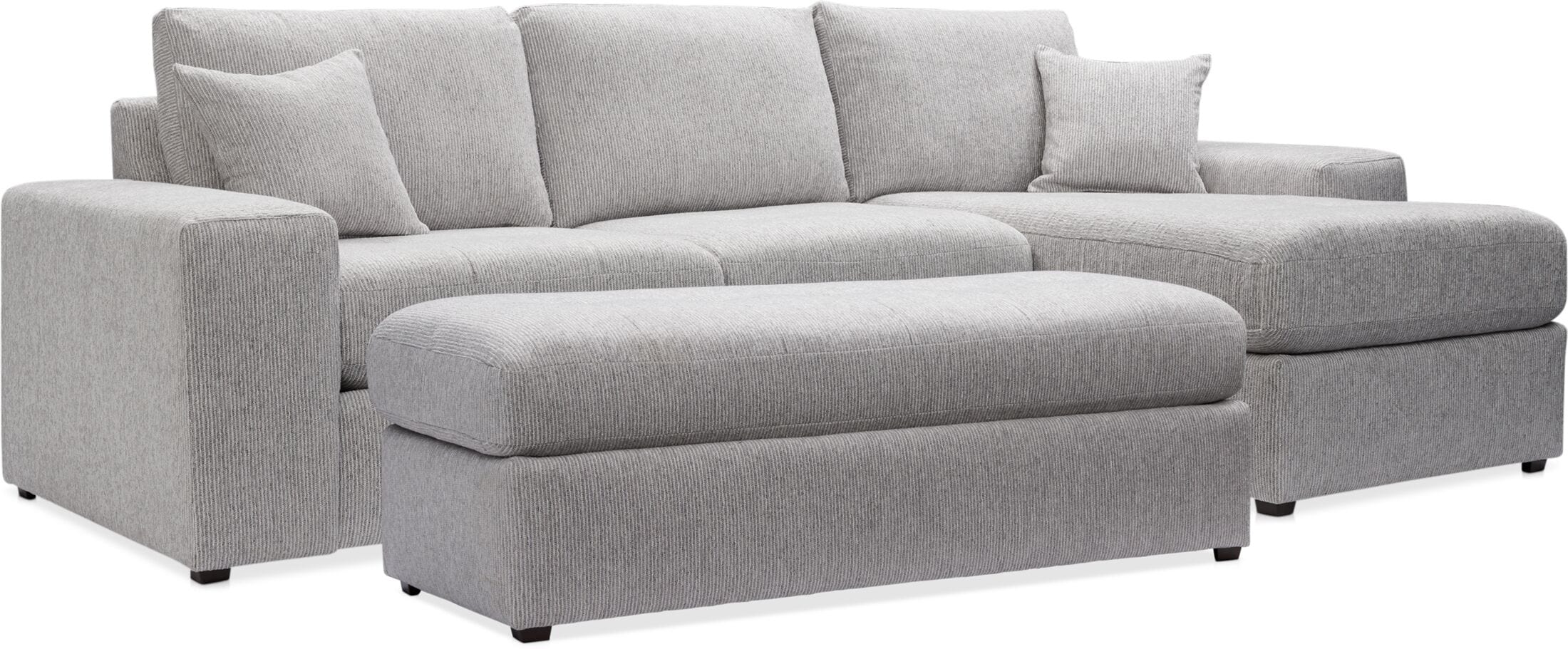 Value city deals furniture grey sectional