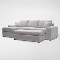 margot gray  pc sectional and ottoman   
