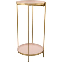 margot white gold side table   