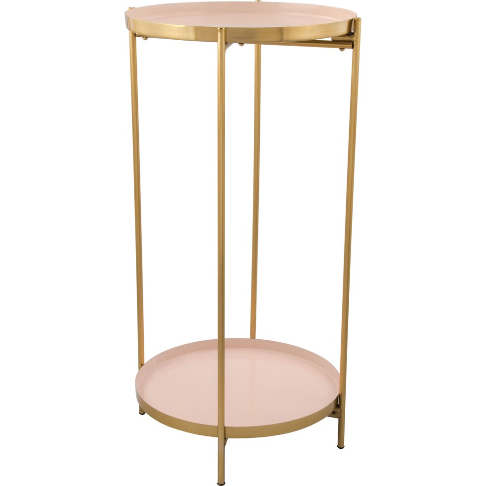 margot white gold side table   