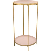 margot white gold side table   