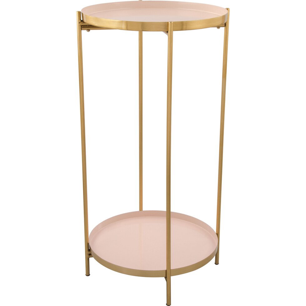 margot white gold side table   
