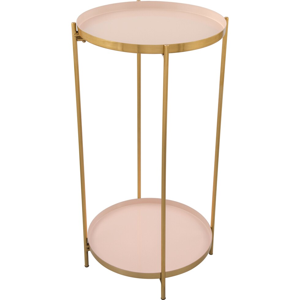margot white gold side table   