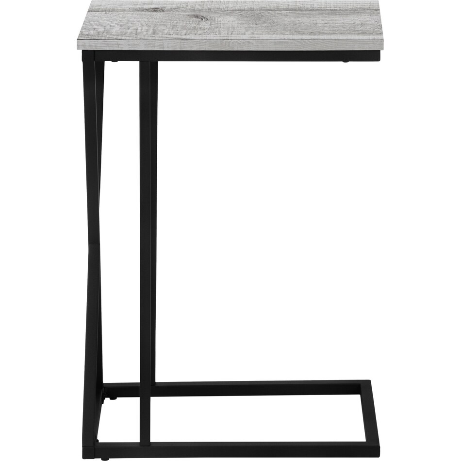 marian gray black chairside table   