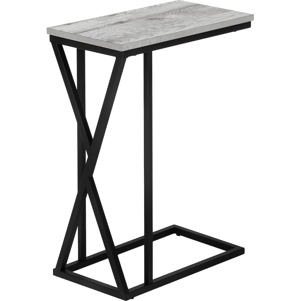 marian gray black chairside table   