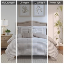 mariana light brown king california king bedding set   