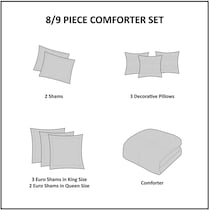 marie white queen bedding set   