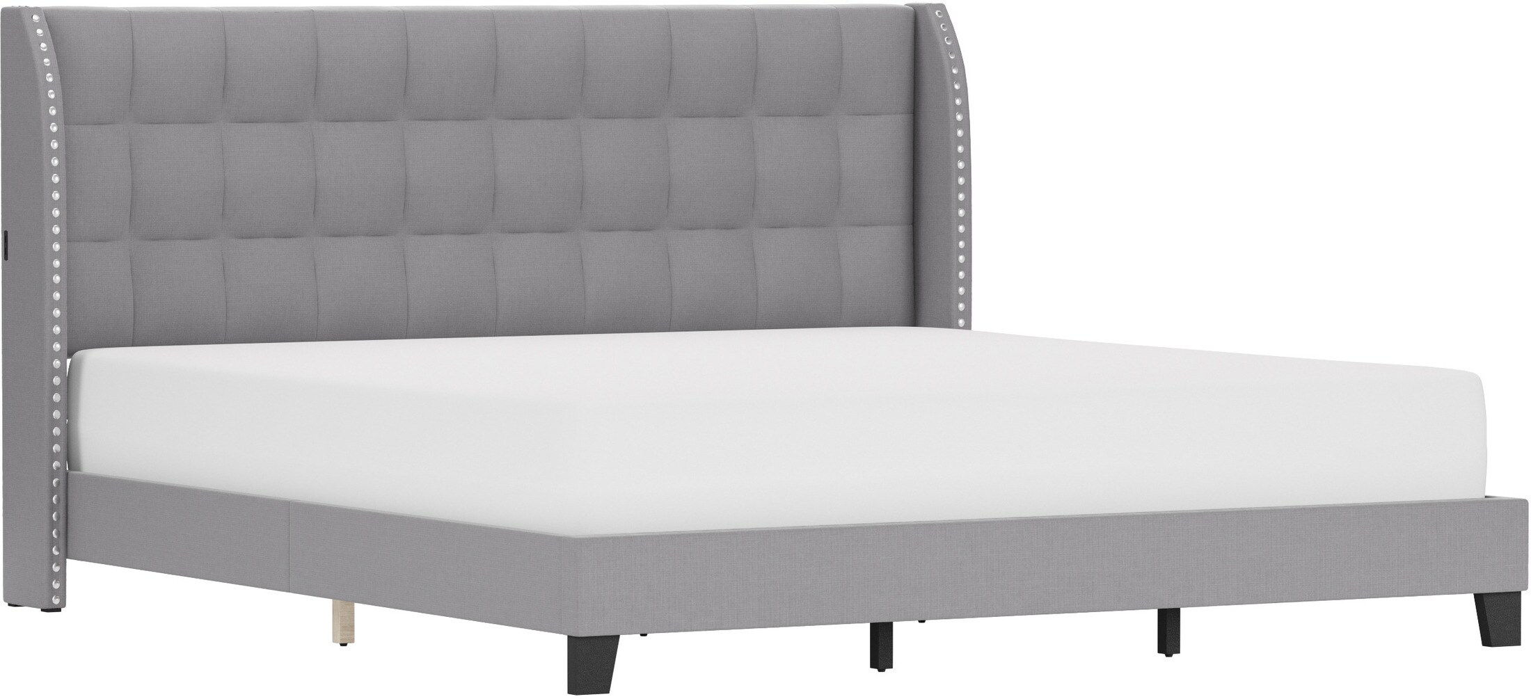 Rosemary king store platform gray bed