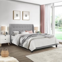 marietta gray queen bed   