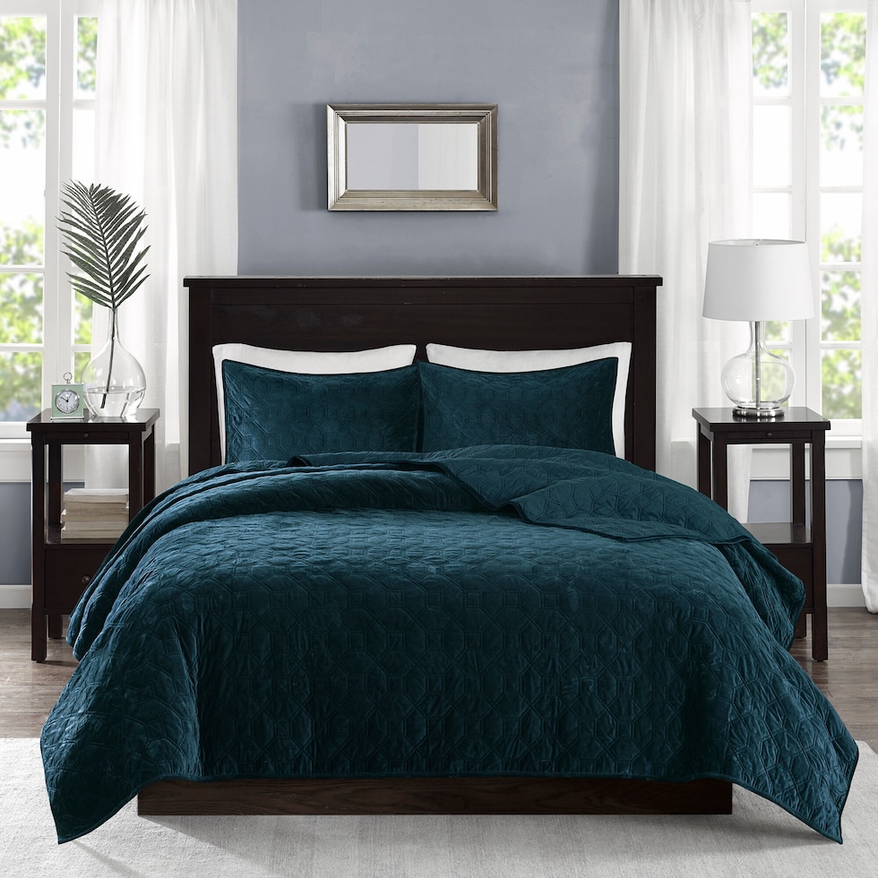 marina green king bedding set   
