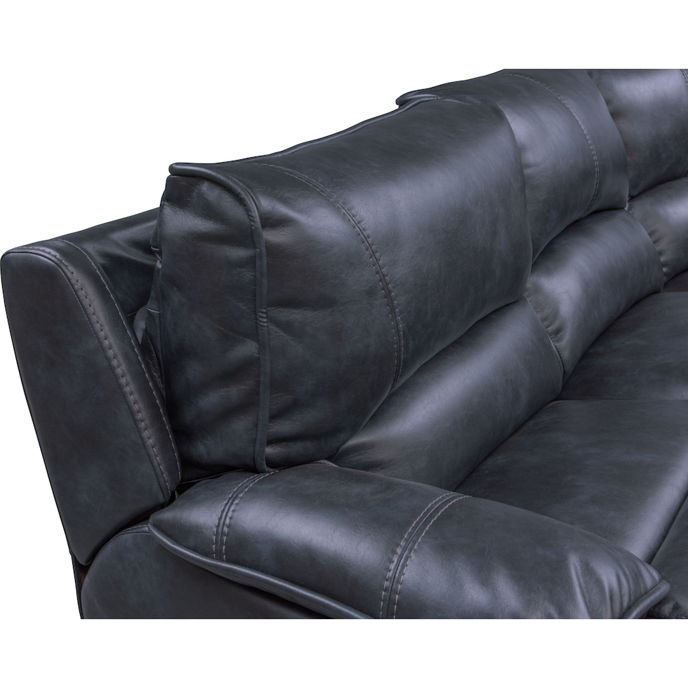 mario power blue power reclining sectional   