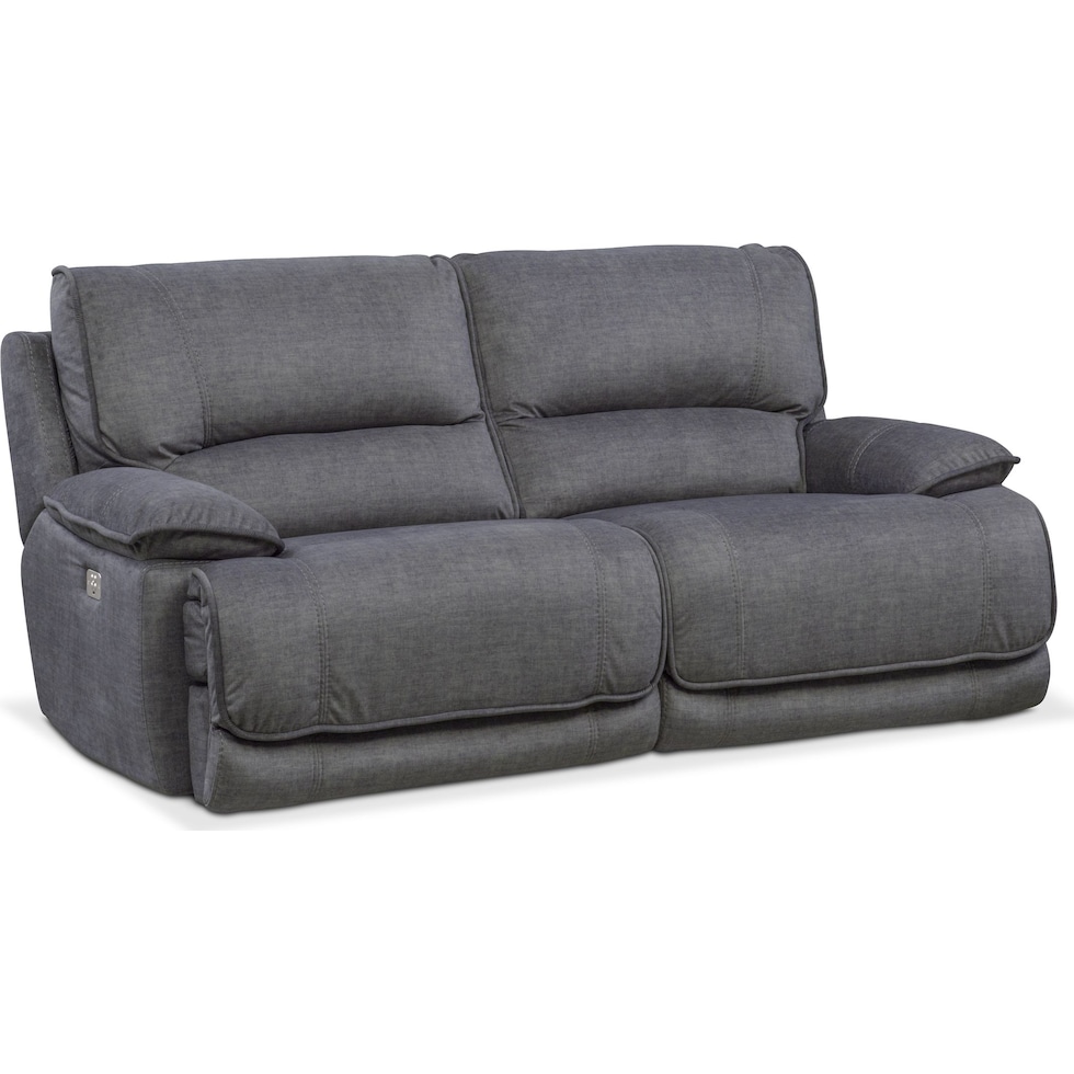 mario power gray  pc power reclining sofa   