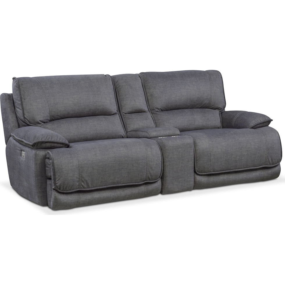 mario power gray  pc power reclining sofa   