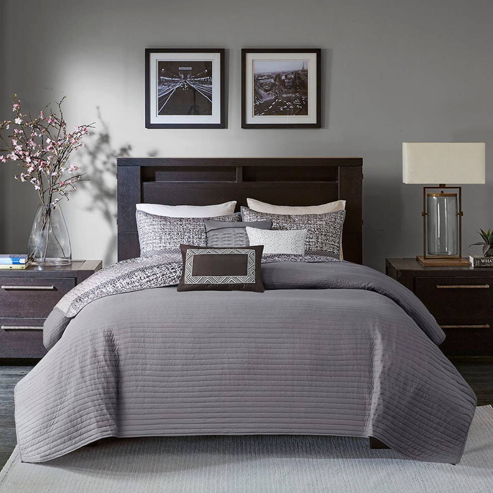 maris gray king bedding set   