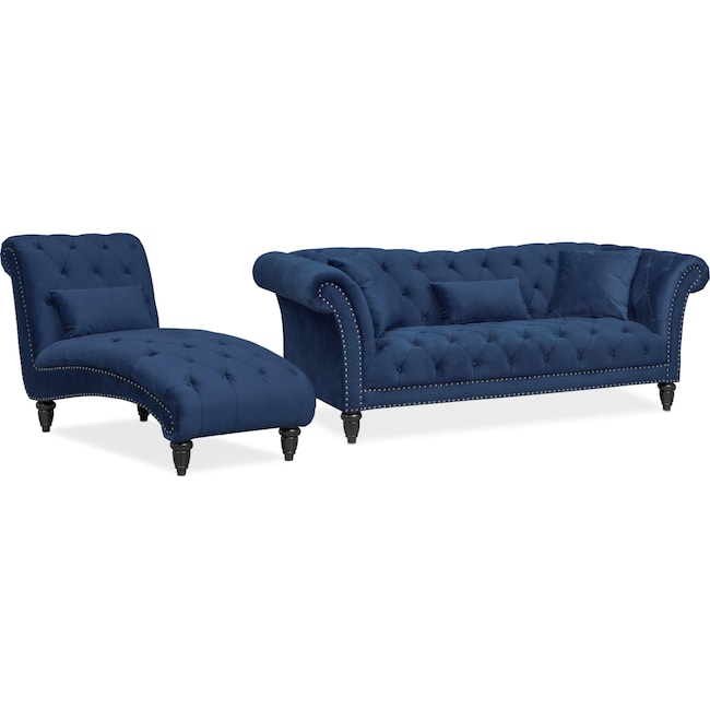 Living Room Furniture - Marisol Sofa and Chaise Set