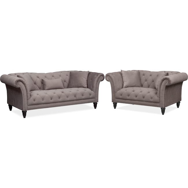 Living Room Furniture - Marisol Sofa and Loveseat Set