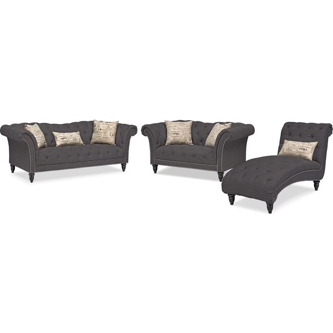Living Room Furniture - Marisol Sofa, Loveseat and Chaise