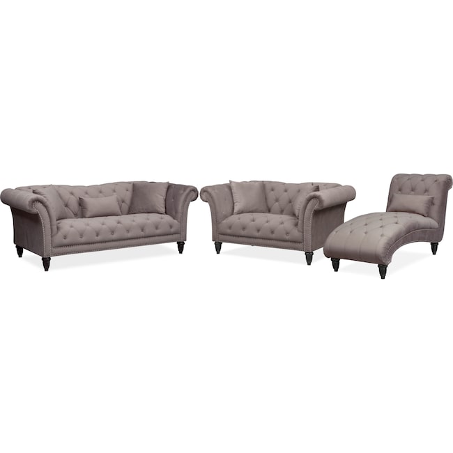 Living Room Furniture - Marisol Sofa, Loveseat and Chaise