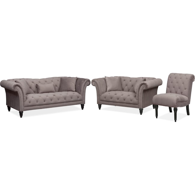 Living Room Furniture - Marisol Sofa, Loveseat and Chair