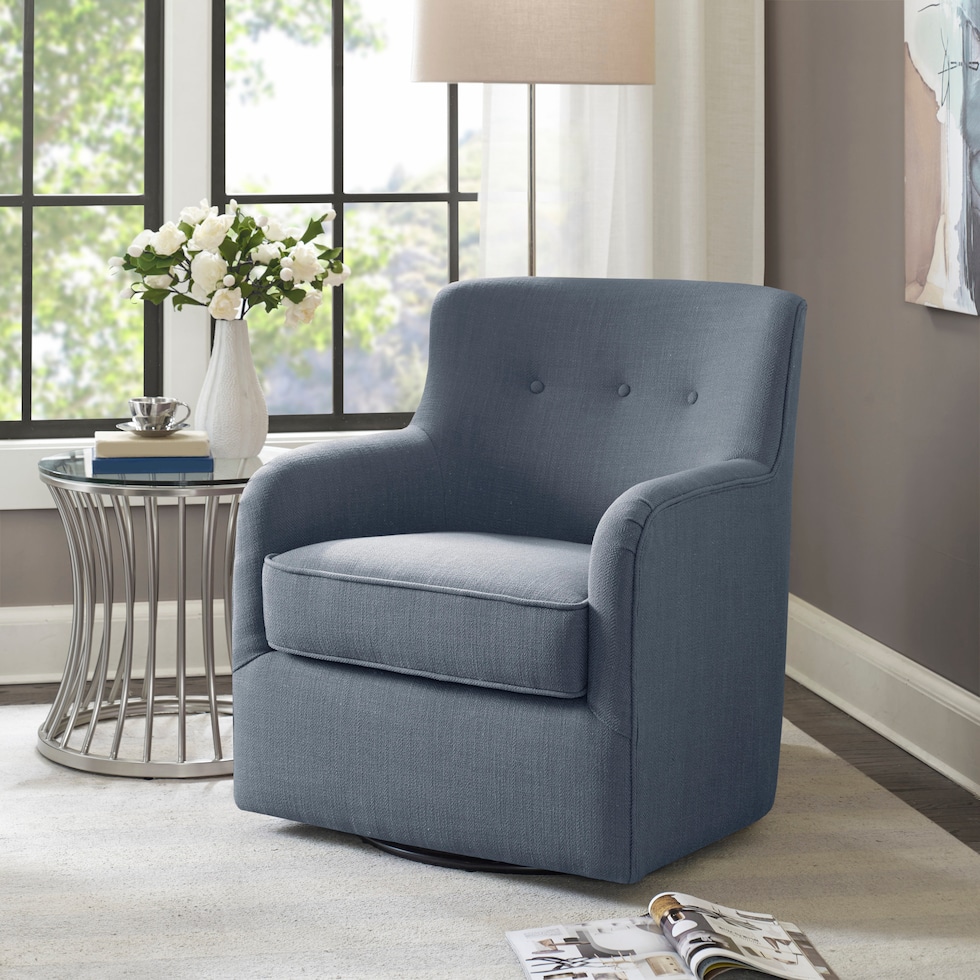 marissa blue accent chair   