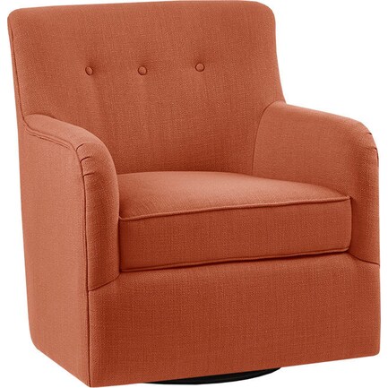 Marissa Swivel Accent Chair - Orange