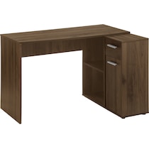 mark dark brown desk   