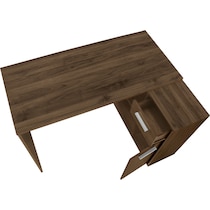 mark dark brown desk   