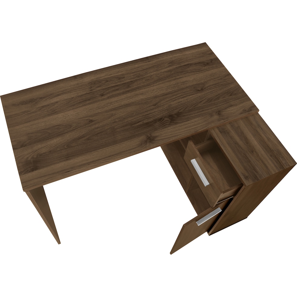 mark dark brown desk   