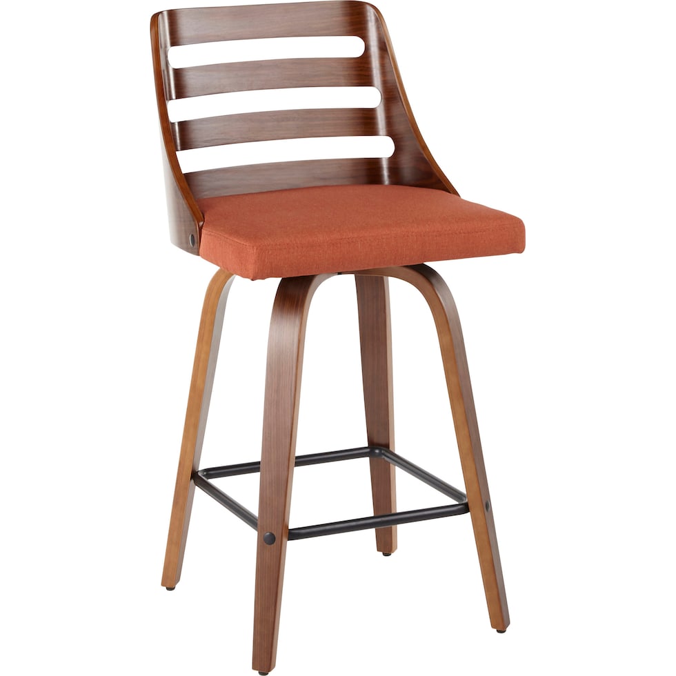 marla orange counter height stool   