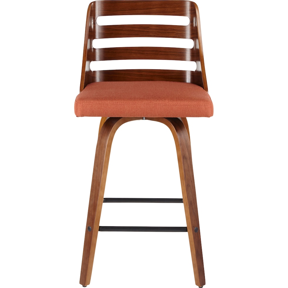 marla orange counter height stool   