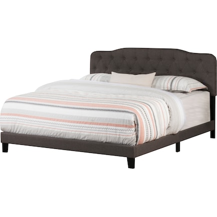Marley Queen Upholstered Bed - Dark Gray