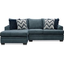 marlie blue sectional   