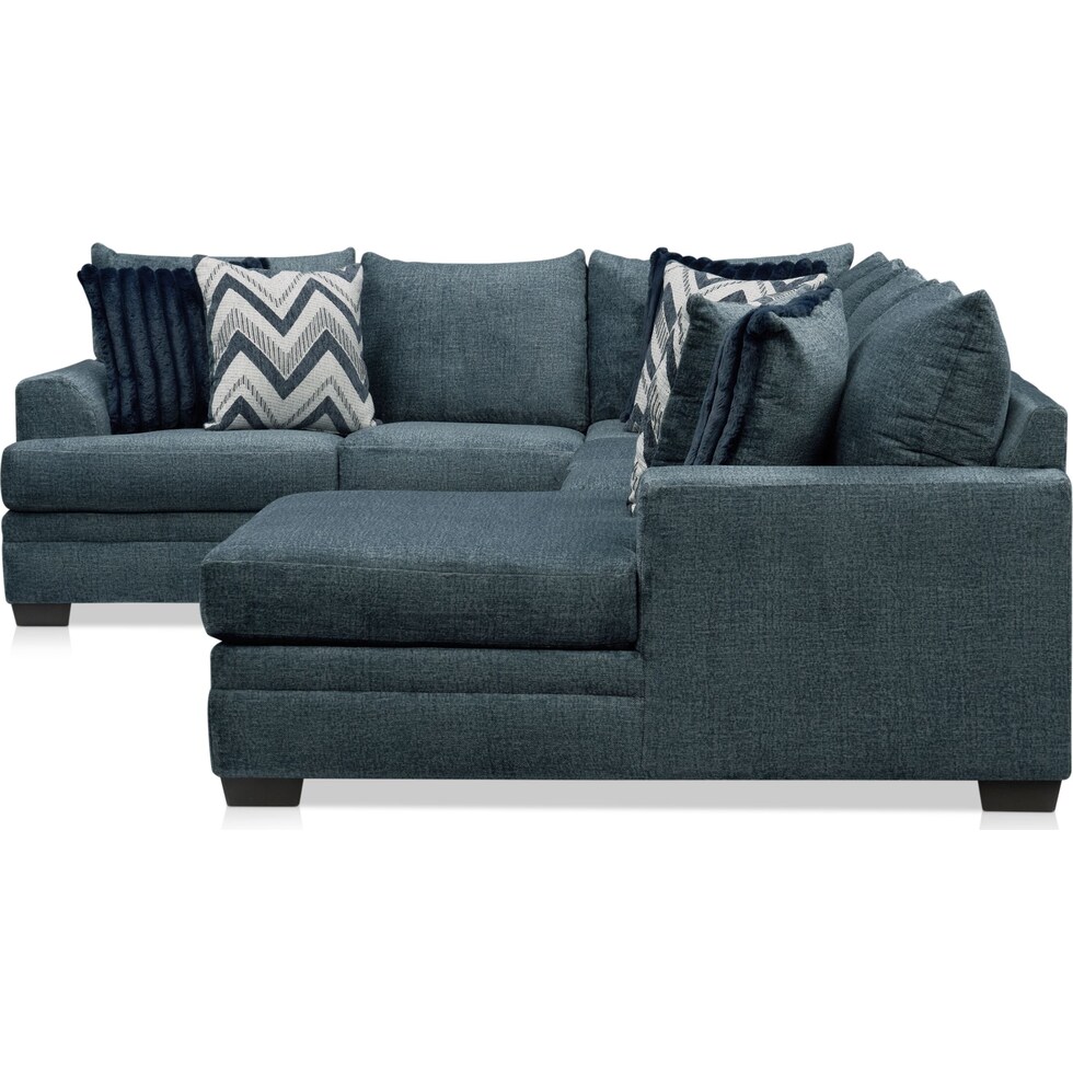 marlie blue sectional   