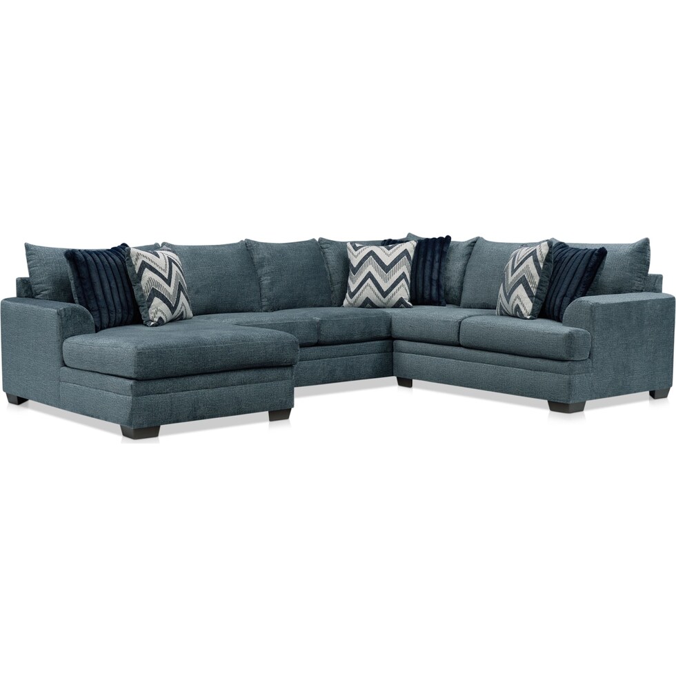 marlie blue sectional   