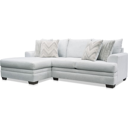 Marlie 2-Piece Sectional with Left-Facing Chaise- Light Gray