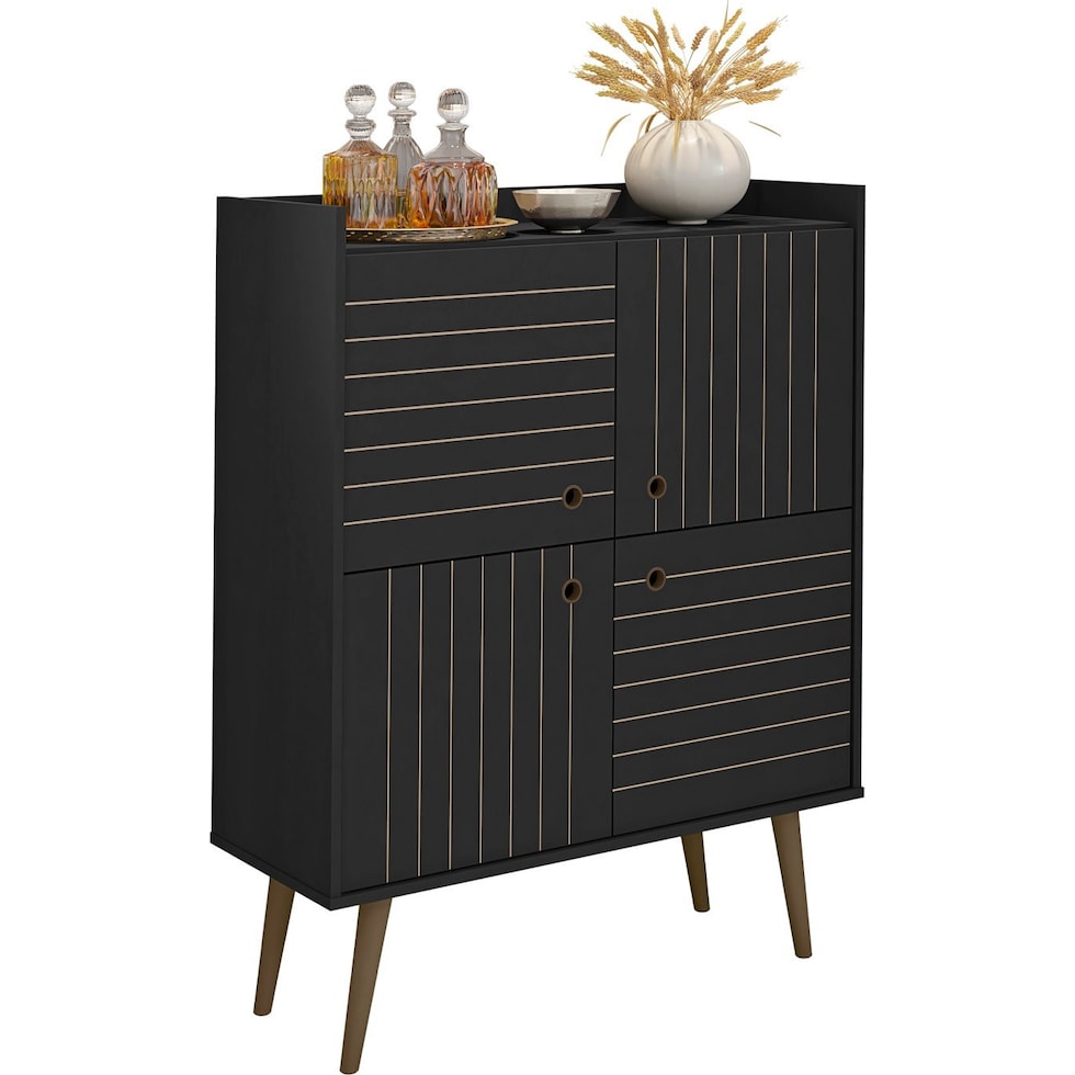 marlo black accent cabinet   