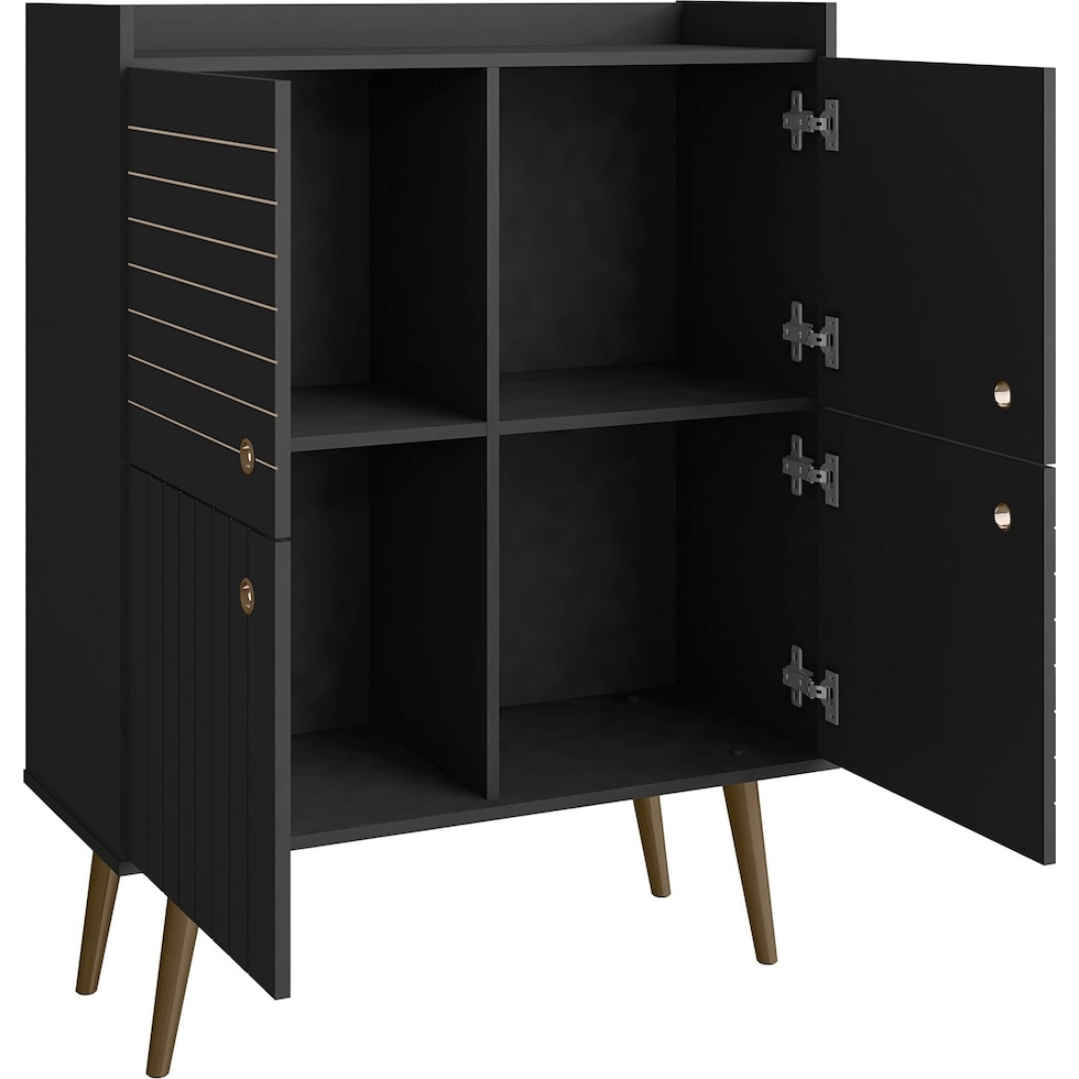 marlo black accent cabinet   