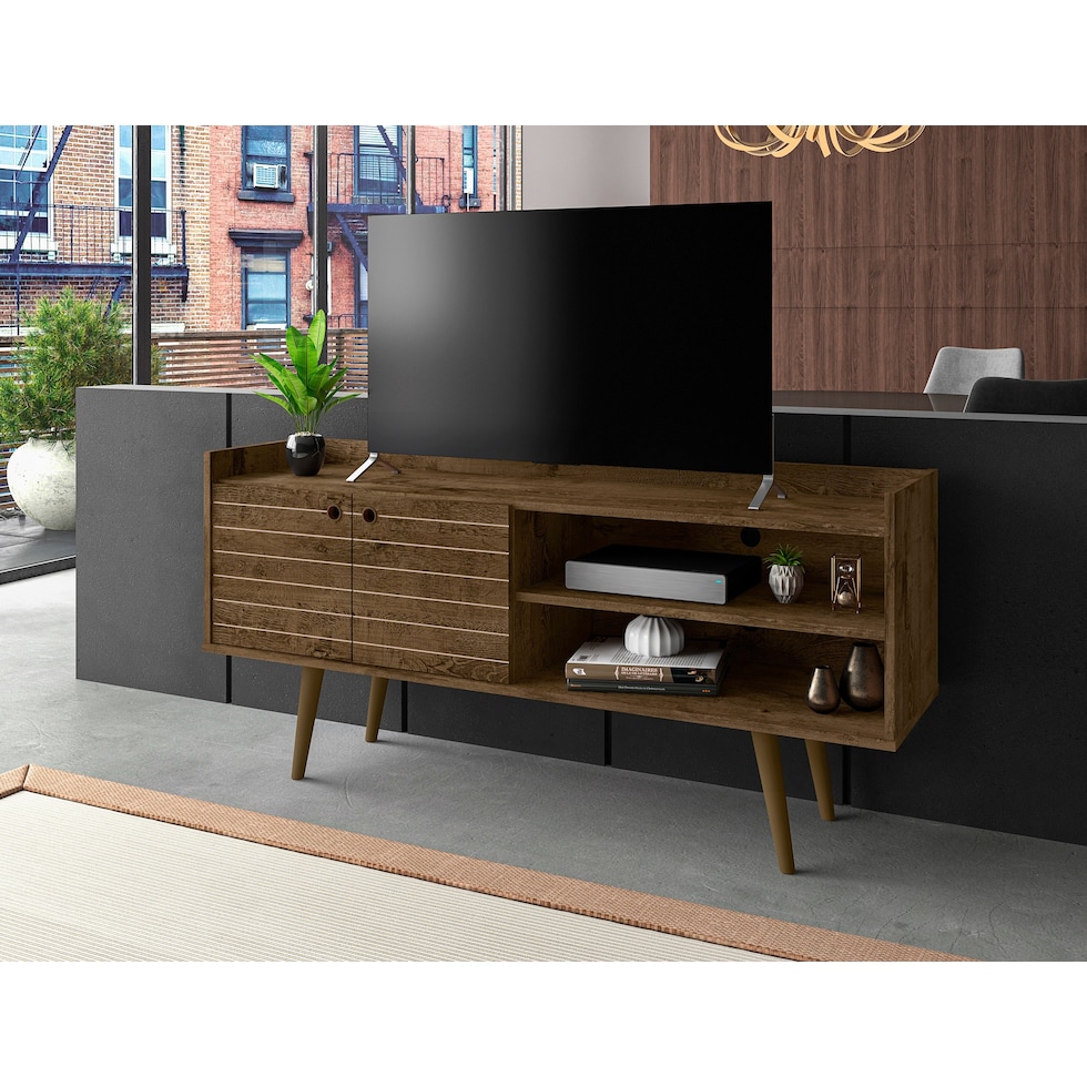 marlo dark brown tv stand   