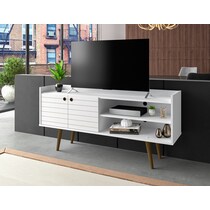 marlo white tv stand   