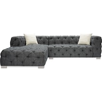 marlowe gray  pc sectional with chaise   