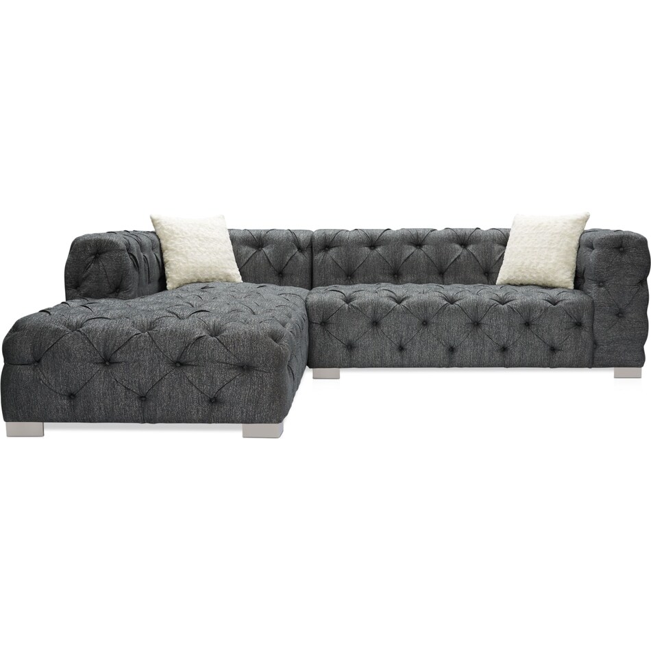 marlowe gray  pc sectional with chaise   