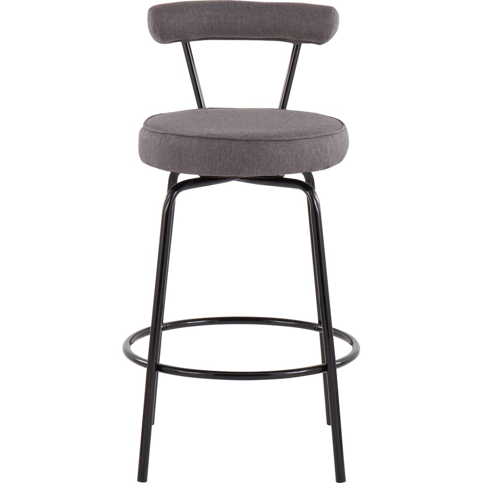 marquis black charcoal counter height stool   