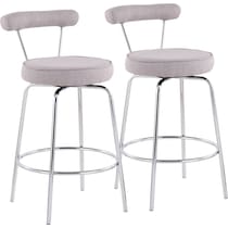 marquis chrome gray counter height stool   