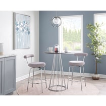 marquis chrome gray counter height stool   