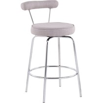 marquis chrome gray counter height stool   