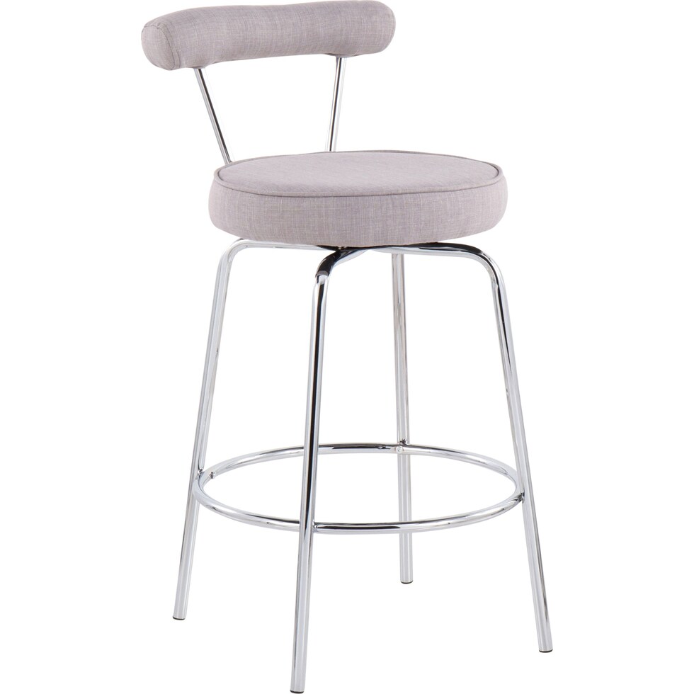 marquis chrome gray counter height stool   
