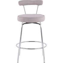 marquis chrome gray counter height stool   