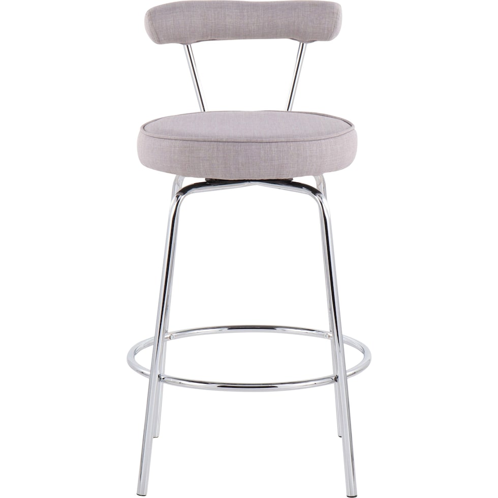 marquis chrome gray counter height stool   