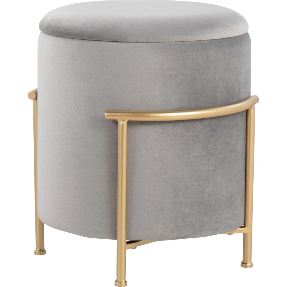 marquis gray ottoman   