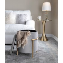 marquis gray ottoman   